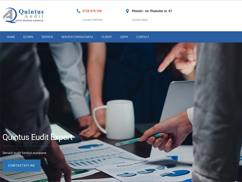 Creare website de prezentare Quintus Audit